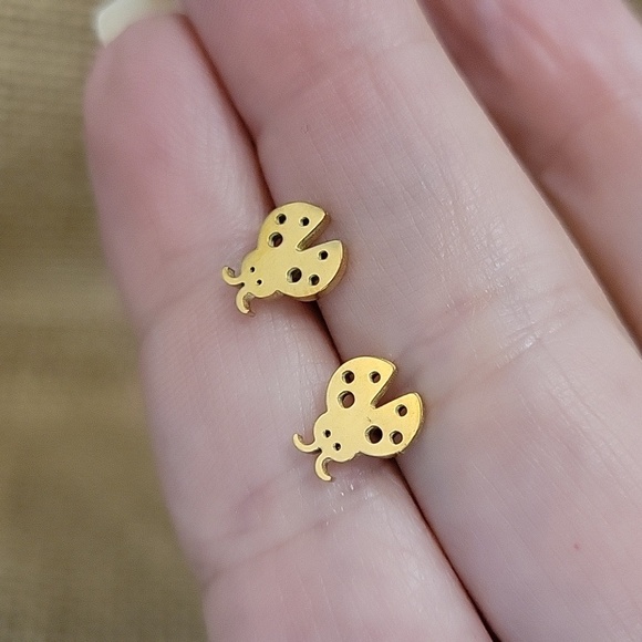 Ladybug Stud Earrings - Picture 1 of 8